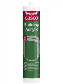 Hermetikas Casco Acryl BUILDING baltas, 300ml