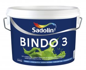 Dažai Sadolin Bindo 3, BW bazė (balta), 5 l