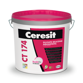 Tinkas Ceresit CT174 Machine, frakcija 1.0mm, silikat.silikoninis, "samanėlė". 25kg
