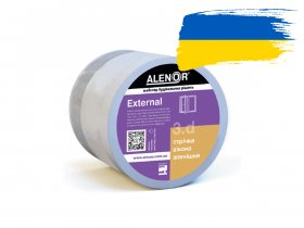 Juosta langams Alenor External full glue 100mmx25m išorinė, lipni visu plotu