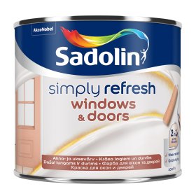 Dažai Sadolin SIMPLY REFRESH WINDOWS & DOORS, BW (balta),  0.5l