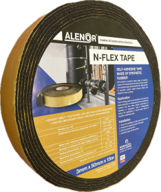Lipni sintetinio kaučiuko juosta Alenor N-Flex EPDM Rubber 3x50mm, 15m