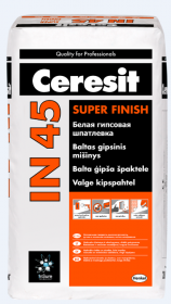 Glaistas Ceresit IN45 vidaus darbams 0-5 mm, 20kg