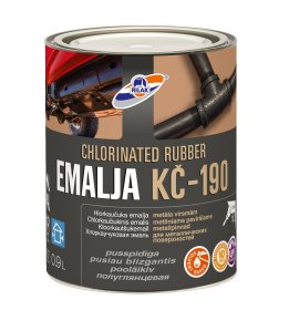 Dažai chlorkaučiukiniai Rilak KČ-190, juodi,  0.9 l