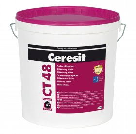 Dažai fasadui Ceresit CT48 silikoniniai balta bazė 15ltr