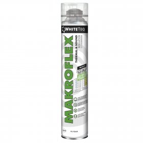 PU montažinės putos MAKROFLEX  PRO WHITETEQ, 750ml (12 vnt. dėž.)