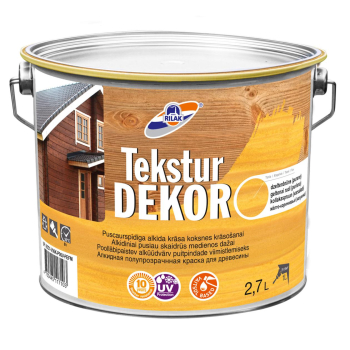 Dažai medienai Rilak TEKSTURDEKOR, geltonai-rudi, 2.7 l