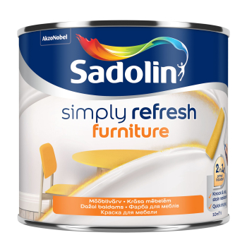 Dažai Sadolin SIMPLY REFRESH FURNITURE, BW (balta), 0.5l