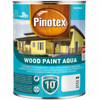 Dažai Pinotex Wood Paint Aqua, BW bazė (balta), 2.5 l