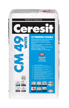 Klijai plytelėms Ceresit CM49 S2 Premium Flex White, 20kg