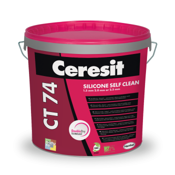 Tinkas Ceresit CT74, frakcija 1.5mm, silikoninis, "samanėlė". 25kg