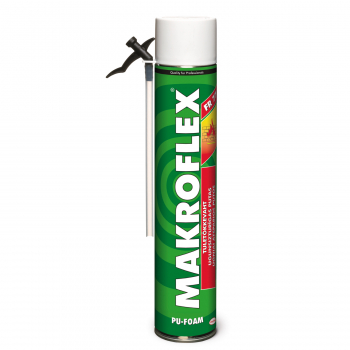 PU montažinės putos MAKROFLEX  FR77  STD priešgaisrinės, 750ml