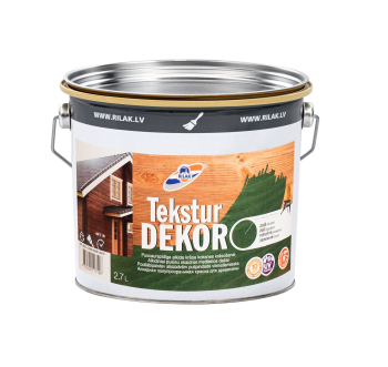 Dažai medienai Rilak TEKSTURDEKOR, žali, 2.7 l