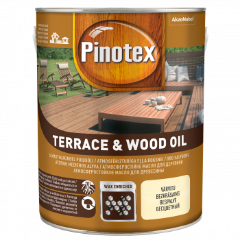 Alyva medienai Pinotex Terrace&Wood Oil, CLR bazė, 3 l