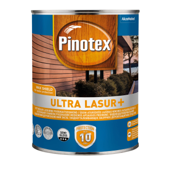 PINOTEX ULTRA LASUR+ raudonmedis 1ltr