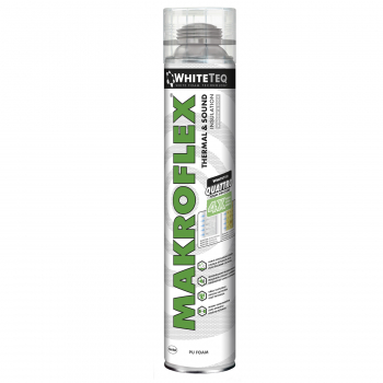 PU montažinės putos MAKROFLEX  PRO WHITETEQ, 750ml (12 vnt. dėž.)