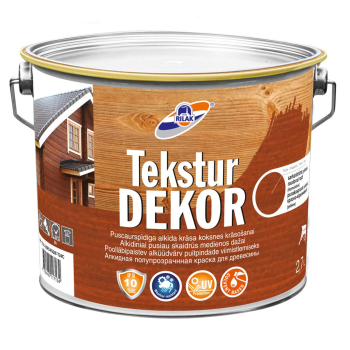 Dažai medienai Rilak TEKSTURDEKOR, raudonai-rudi, 2.7 l